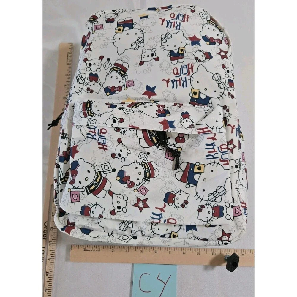 Hello Kitty Cute Printed Graffiti Schoolgirl Bags Large Capacity Backpack